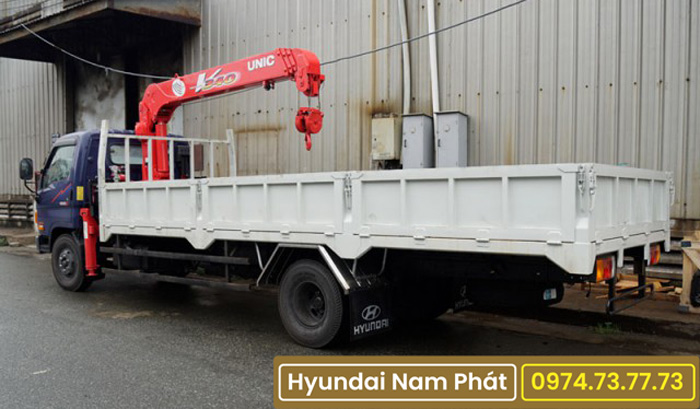 Xe Nâng Tải Hyundai Đô Thành HD120S Gắn Cẩu 3 Tấn Unic URV343